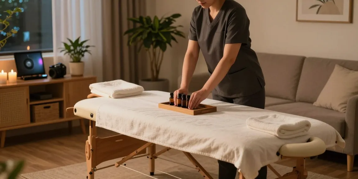 Experience relaxation with 성남출장안마 in a cozy massage setting.