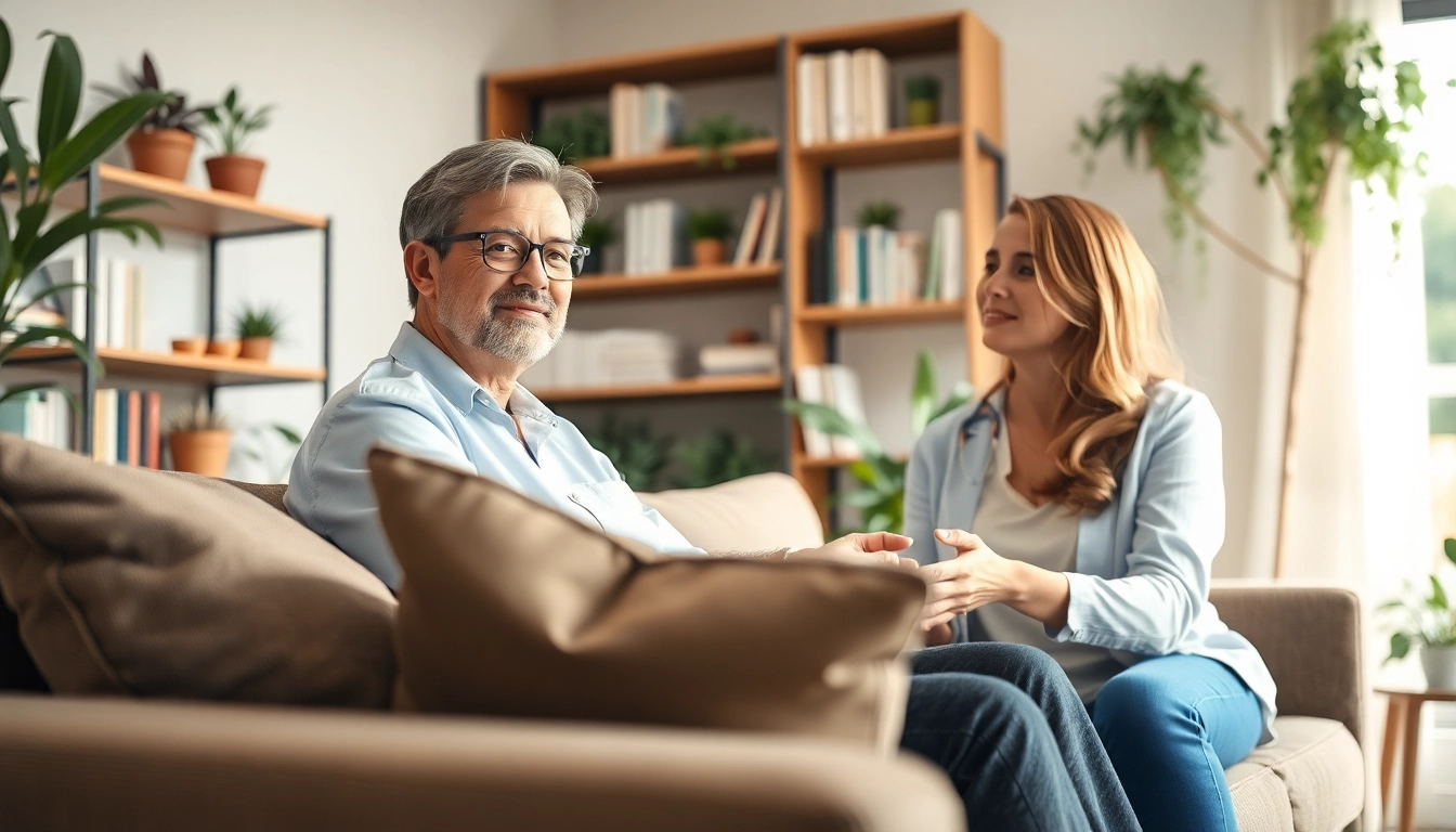 Engaging mental health tips for personal growth and wellness in a cozy therapy session.