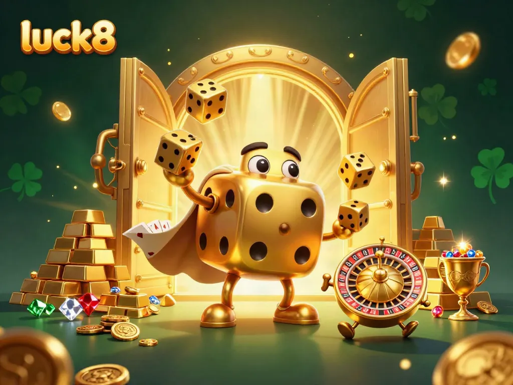 Experience the excitement of luck8 with dynamic characters, golden treasures, and immersive casino vibes.
