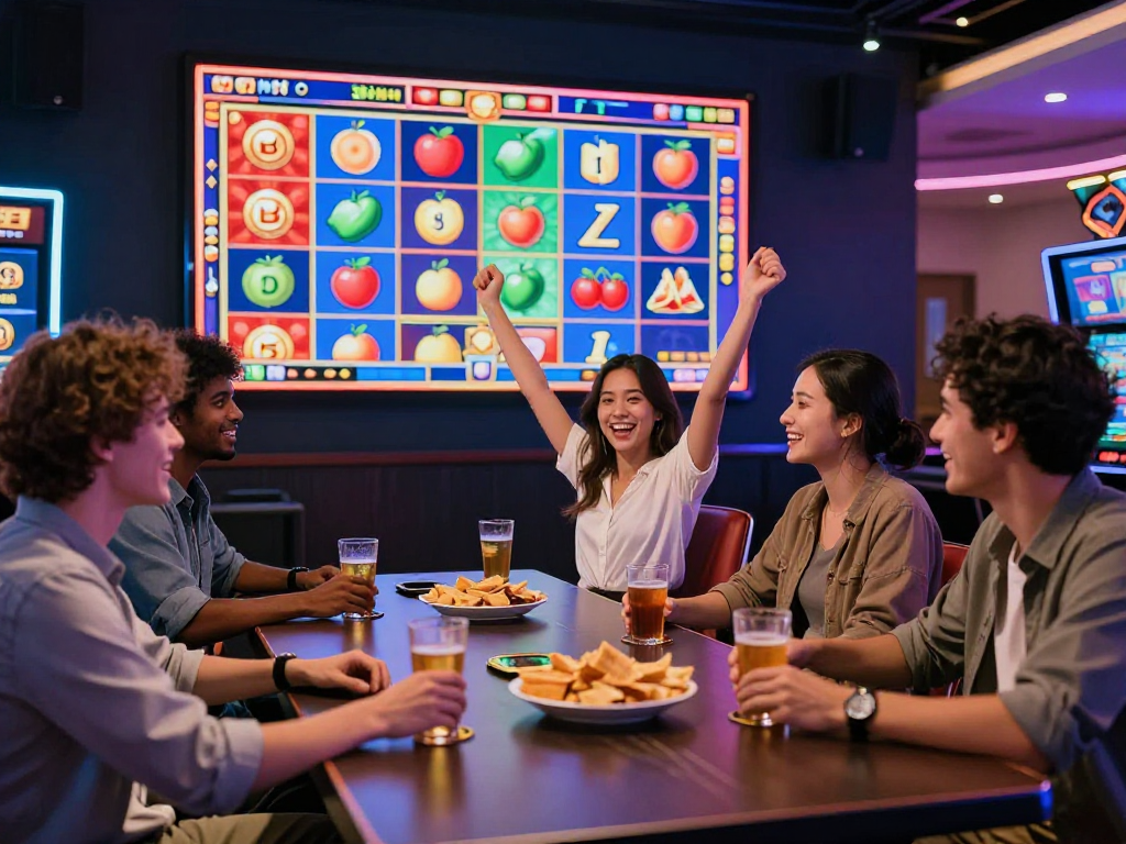 Celebrating wins in an exciting rokok88 online gaming lounge