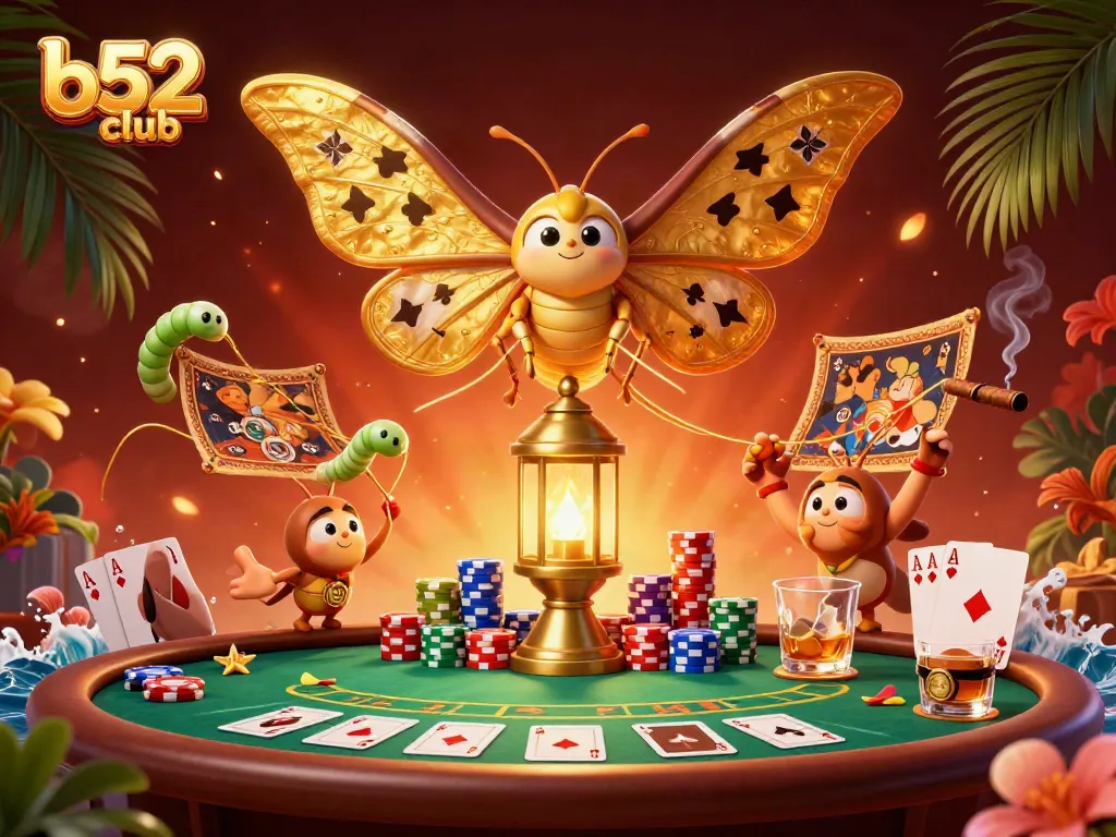 Play big with b52club at an exciting poker showdown filled with vibrant casino elements.