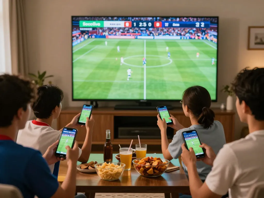 Socolive xem bong da live football match betting at home with friends, creating an engaging atmosphere.