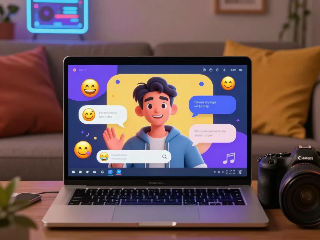 Interactive AI 18+ chat environment with vibrant avatars and chat bubbles, showcasing lively conversations and playful engagement.