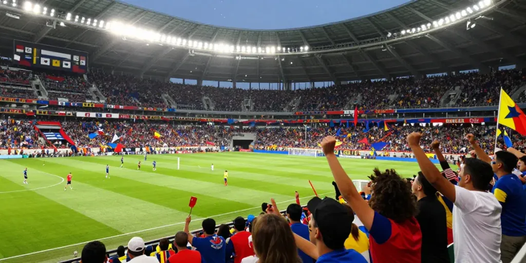 Exciting soccer match atmosphere at Socolivekz.uk with enthusiastic fans and players in action.