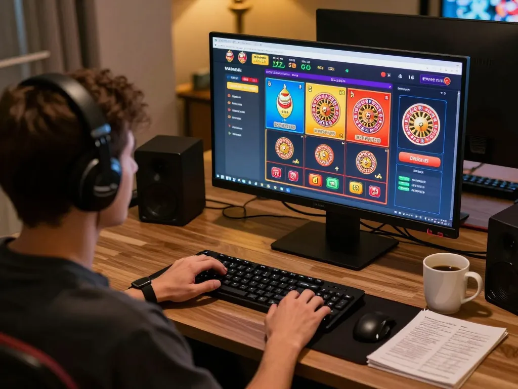 Player enjoying a thrilling online game at xx88bet, focusing on strategic gameplay and casino excitement