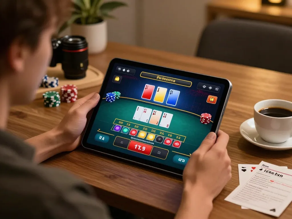 Participating in a live dealer blackjack game on vu88 with focused strategy and gaming elements.