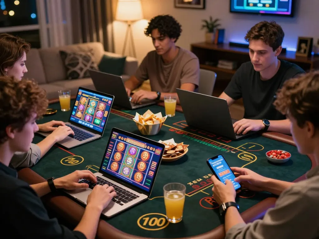 Players enjoying games on FB88 online casino platform, showcasing dynamic mobile gambling experience.