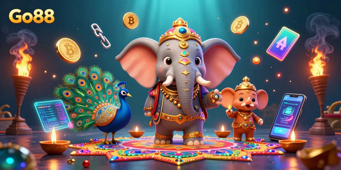 Engage in exciting games at Go88 with colorful casino-themed visuals and dynamic elements.