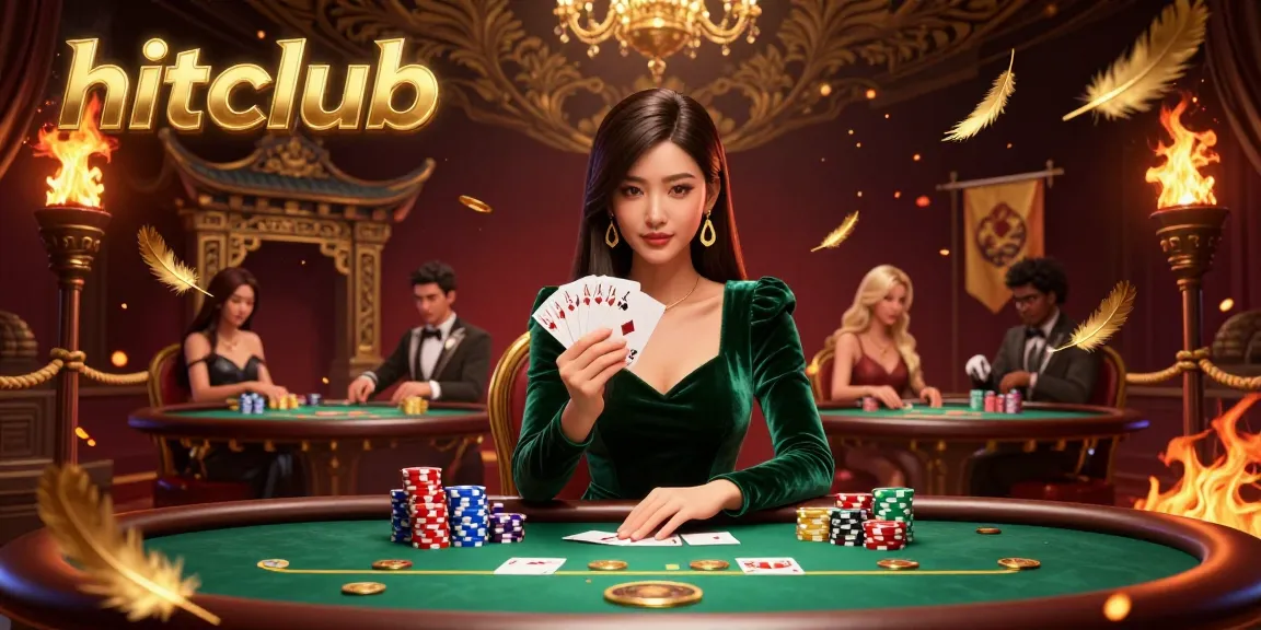 Join the hitclub and strategize at the poker table with golden treasures and epic casino elements.