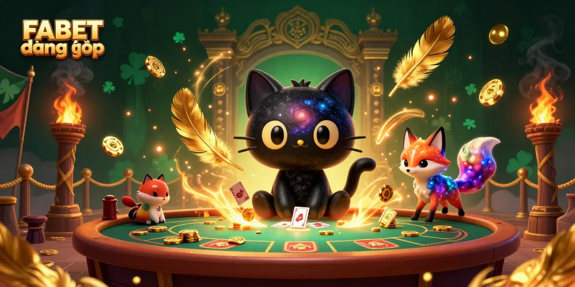 Experience FABET đăng nhập with vibrant casino elements and engaging characters in a captivating 3D illustration.