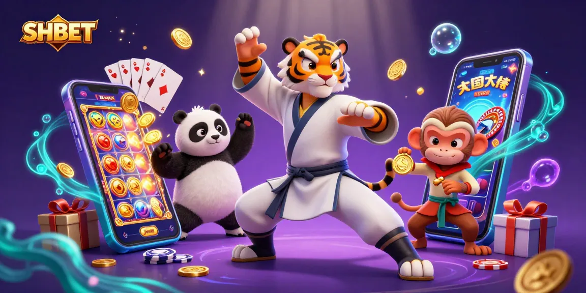 SHBET offers thrilling casino action with vibrant slot games and engaging characters in an immersive experience.