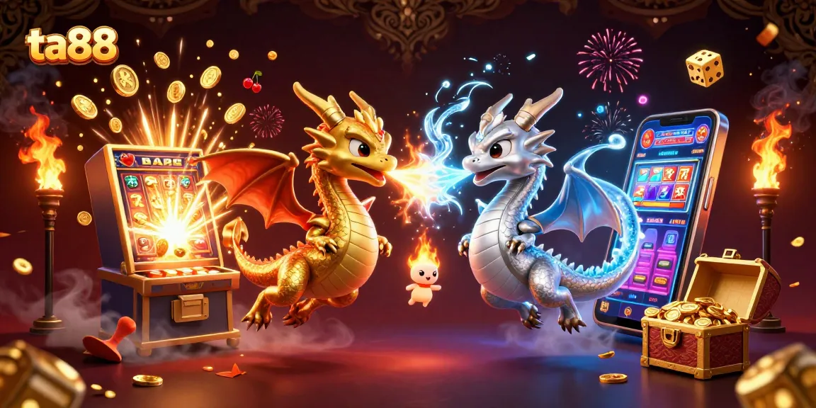 Experience the thrilling action at ta88 with dragons and bursting slots in a vibrant casino setting.
