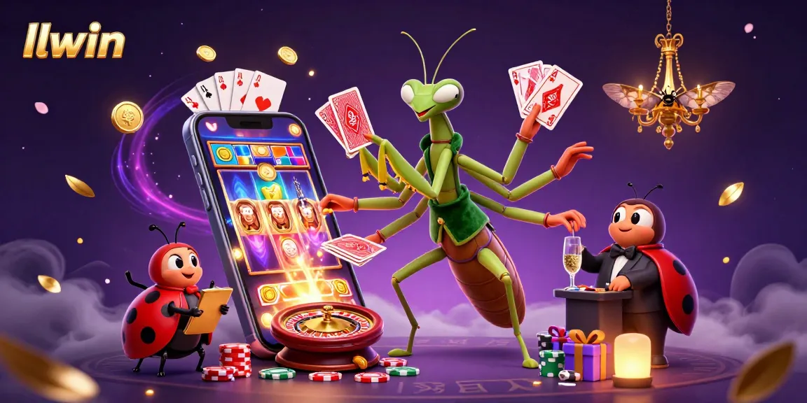 Experience thrilling gameplay at llwin with 3D casino illustration featuring vibrant characters and dynamic elements.