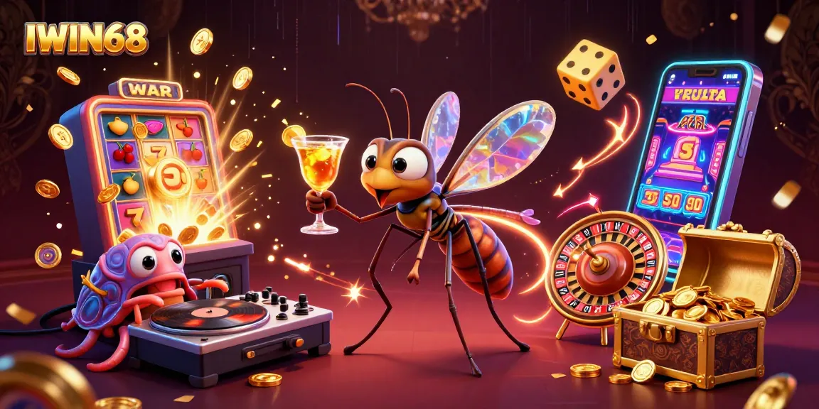 IWIN68 engages players with a vibrant 3D casino scene featuring captivating characters and dynamic game elements.