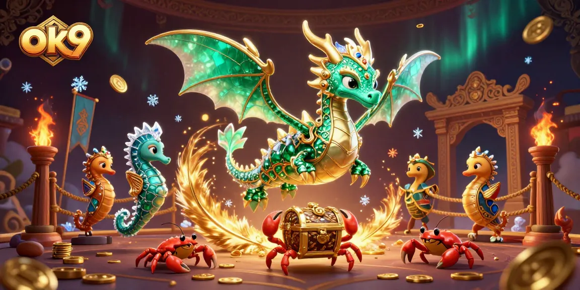 Engage with exciting gameplay at ok9 among vibrant elements of a fantasy-themed casino setting.
