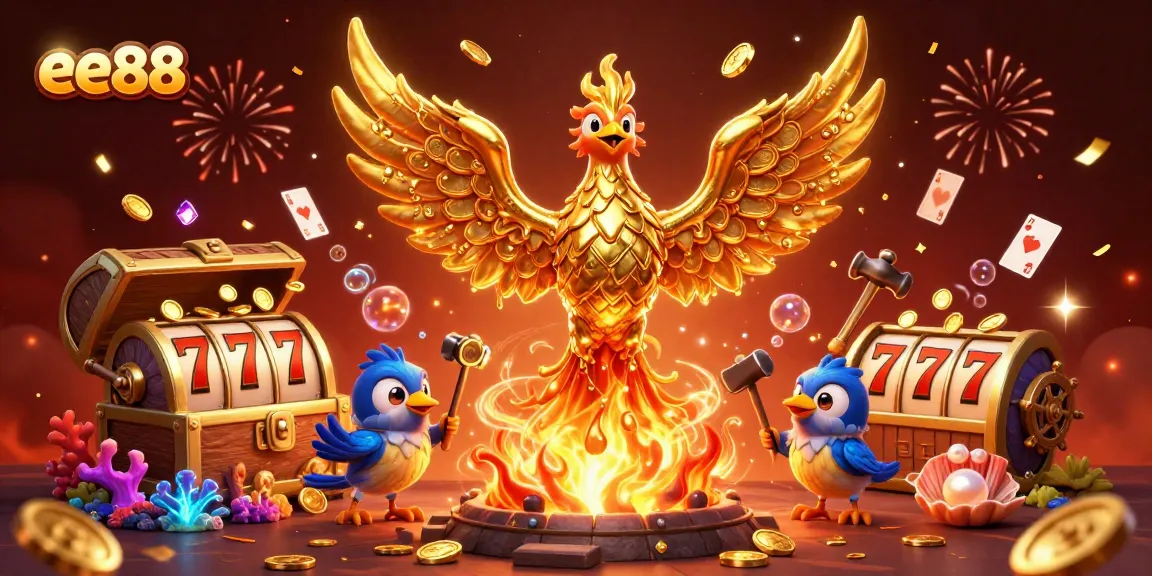 Experience thrilling wins at ee88 with our vibrant casino adventure illustration.
